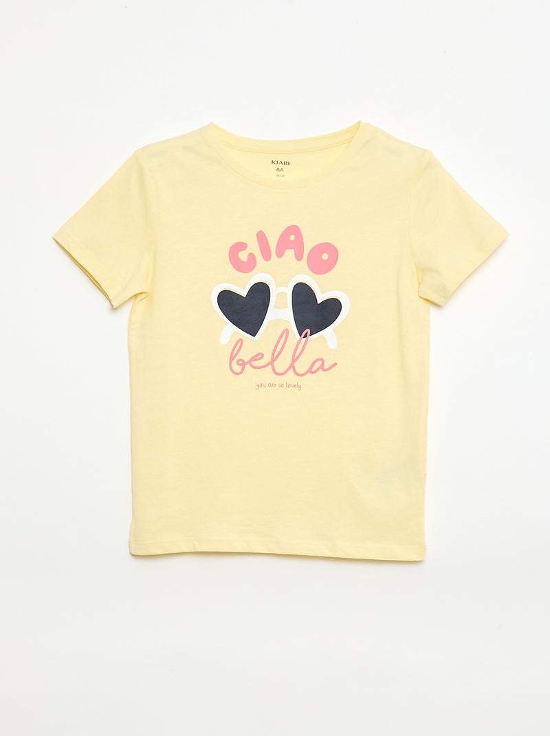 Lot de 3 t-shirts à manches courtes Jaune - Kiabi