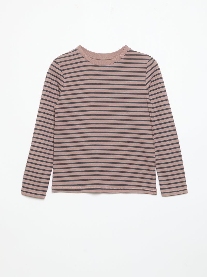 Lot de 3 T-shirts à manches longues Beige - Kiabi