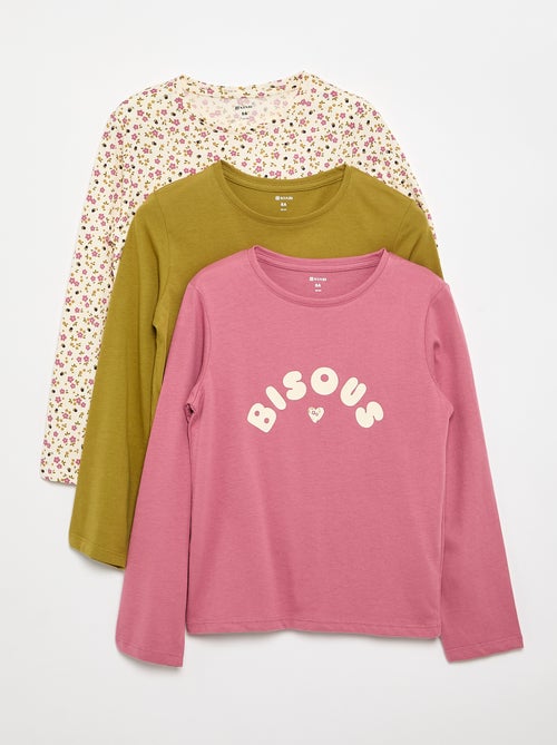 Lot de 3 T-shirts à manches longues - Kiabi Lot de 3 T-shirts à manches longues - Kiabi