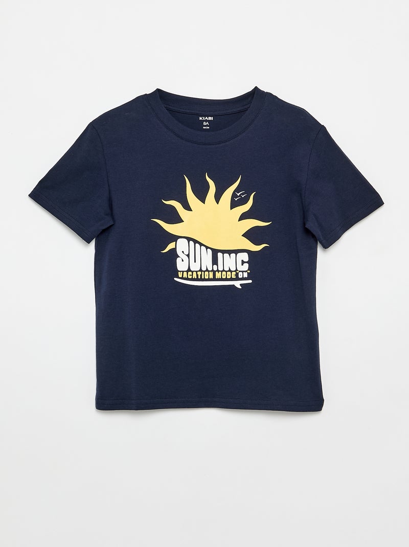 Lot de 3 t-shirts en coton Bleu - Kiabi