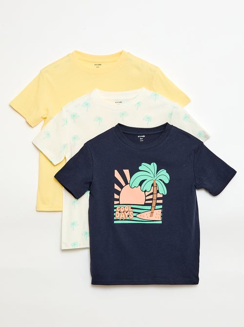 Lot de 3 t-shirts en coton - Kiabi