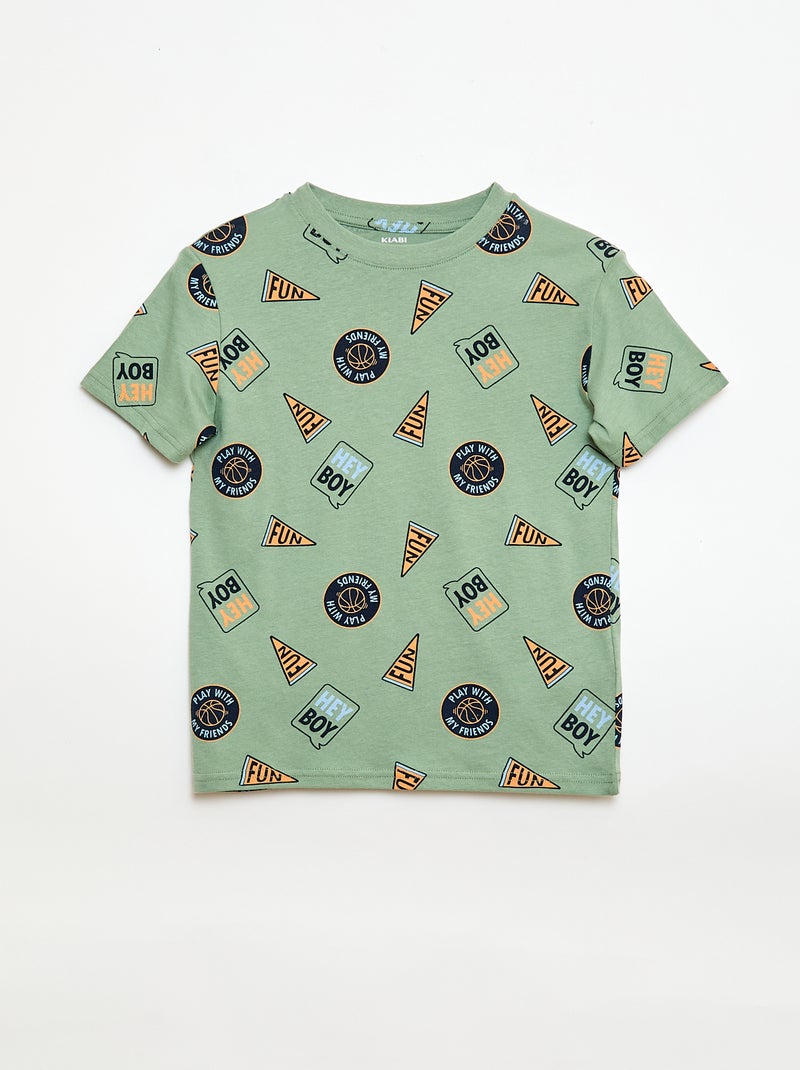 Lot de 3 t-shirts en coton Jaune - Kiabi