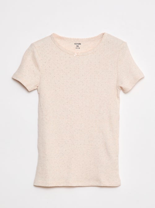 Lot de 3 t-shirts en maille pointelle - Kiabi