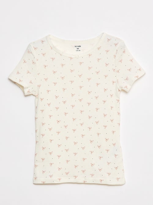 Lot de 3 t-shirts en maille pointelle - Kiabi