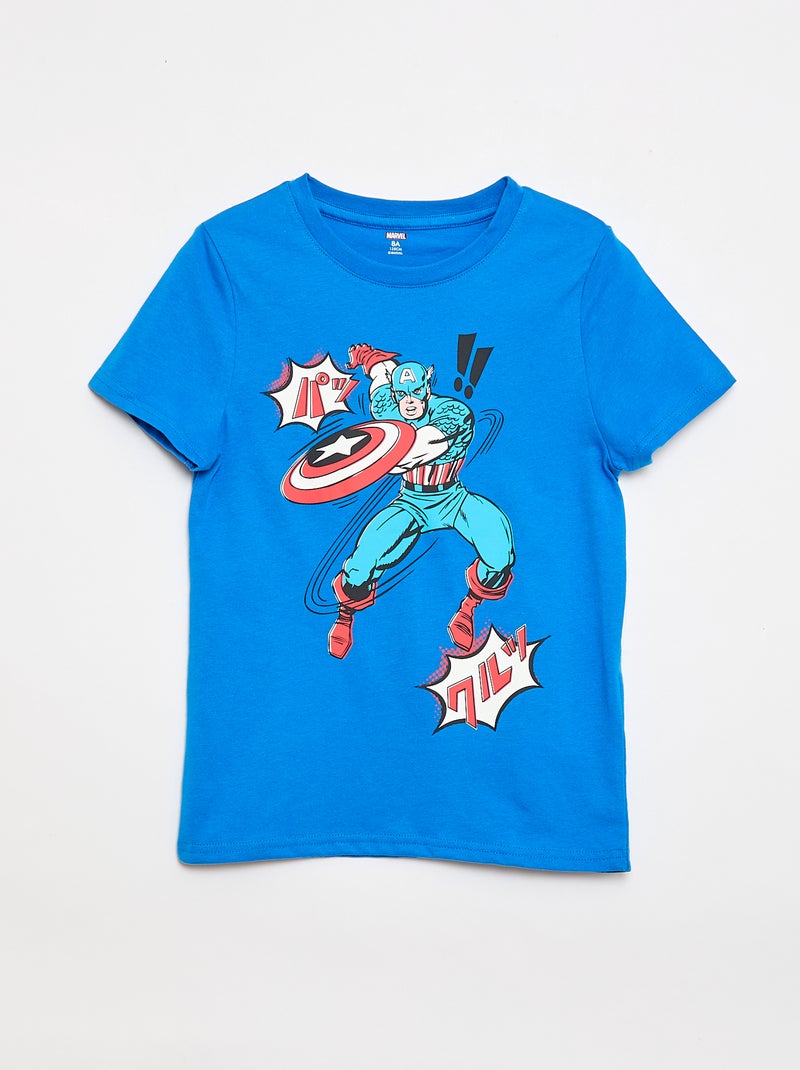 Lot de 3 T-shirts 'Marvel' à manches courtes Bleu - Kiabi