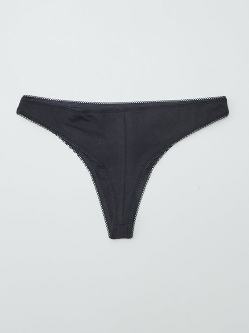 Lot de 3 tangas en coton - Kiabi