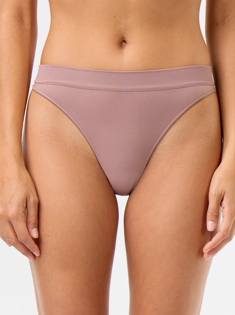 Lot de 3 tangas sans couture Violet - Kiabi