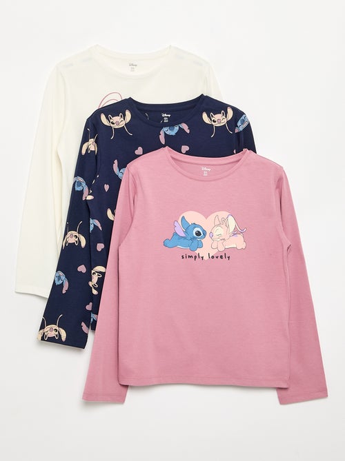 Lot de 3 tee-shirts 'Stitch' & 'Angel' - Kiabi Lot de 3 tee-shirts 'Stitch' & 'Angel' - Kiabi