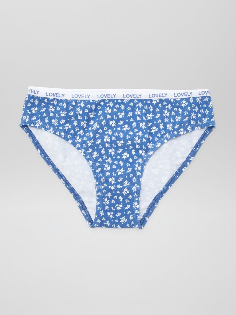 Lot de 4 culottes imprimées BLANC - Kiabi