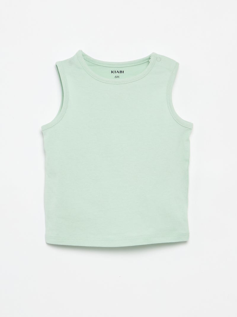 Lot de 4 débardeurs unis Blanc - Kiabi