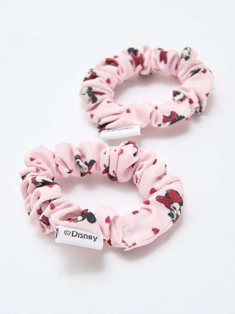Lot de 4 pinces + 2 élastiques 'Minnie' Rose - Kiabi