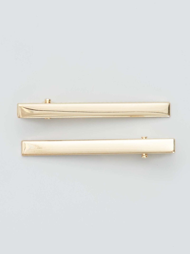 Lot de 4 pinces crocodiles doré - Kiabi