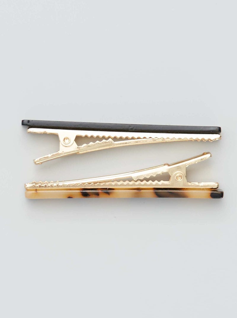 Lot de 4 pinces crocodiles doré - Kiabi