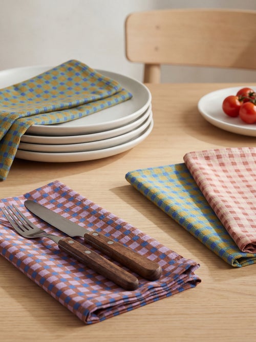 Lot de 4 serviettes de table 40 x 40 cm - Kiabi Lot de 4 serviettes de table 40 x 40 cm - Kiabi