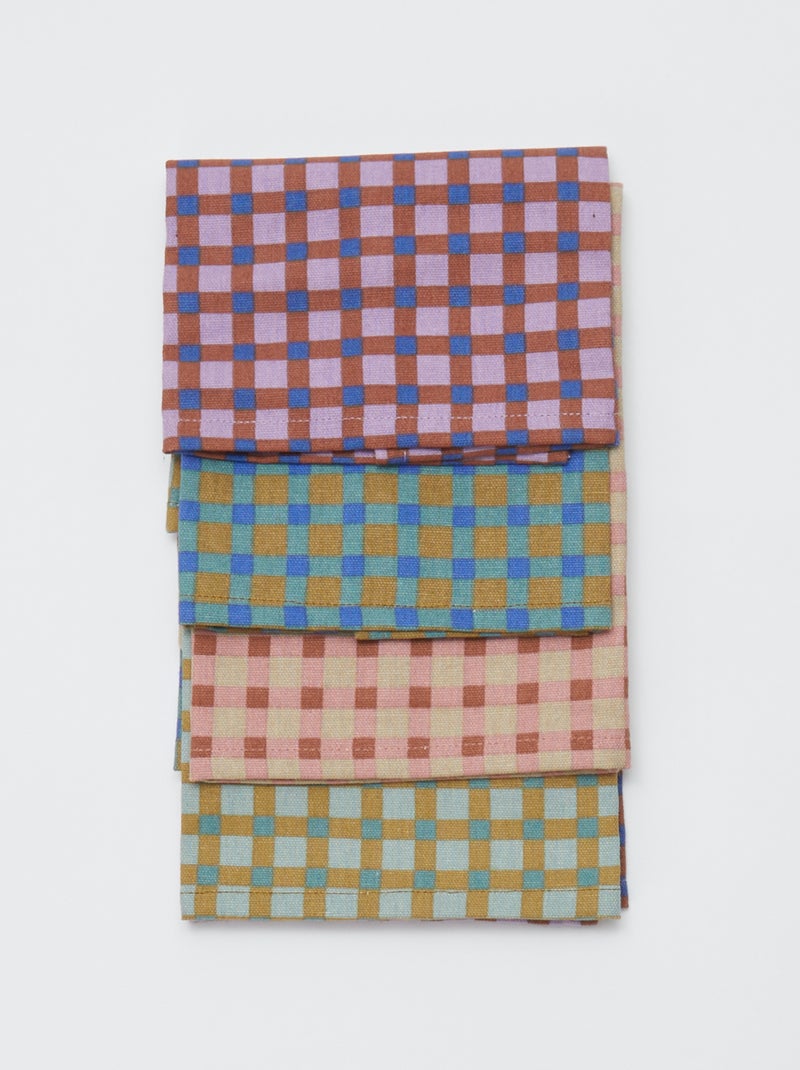 Lot de 4 serviettes de table 40 x 40 cm Multicolor - Kiabi
