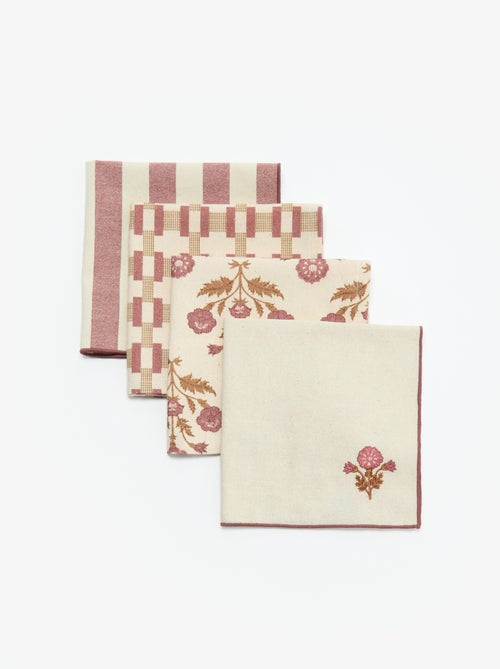 Lot de 4 serviettes de table 40 x 40 cm - Kiabi