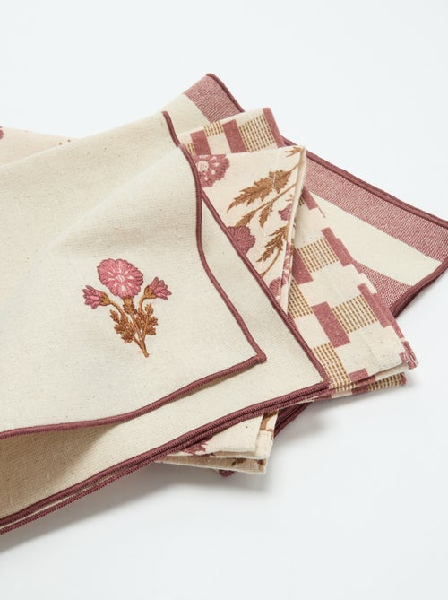 Lot de 4 serviettes de table 40 x 40 cm - Kiabi