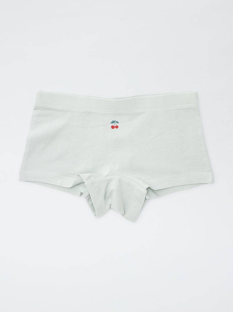 Lot de 4 shorties imprimé Rose/vert/blanc/gris - Kiabi