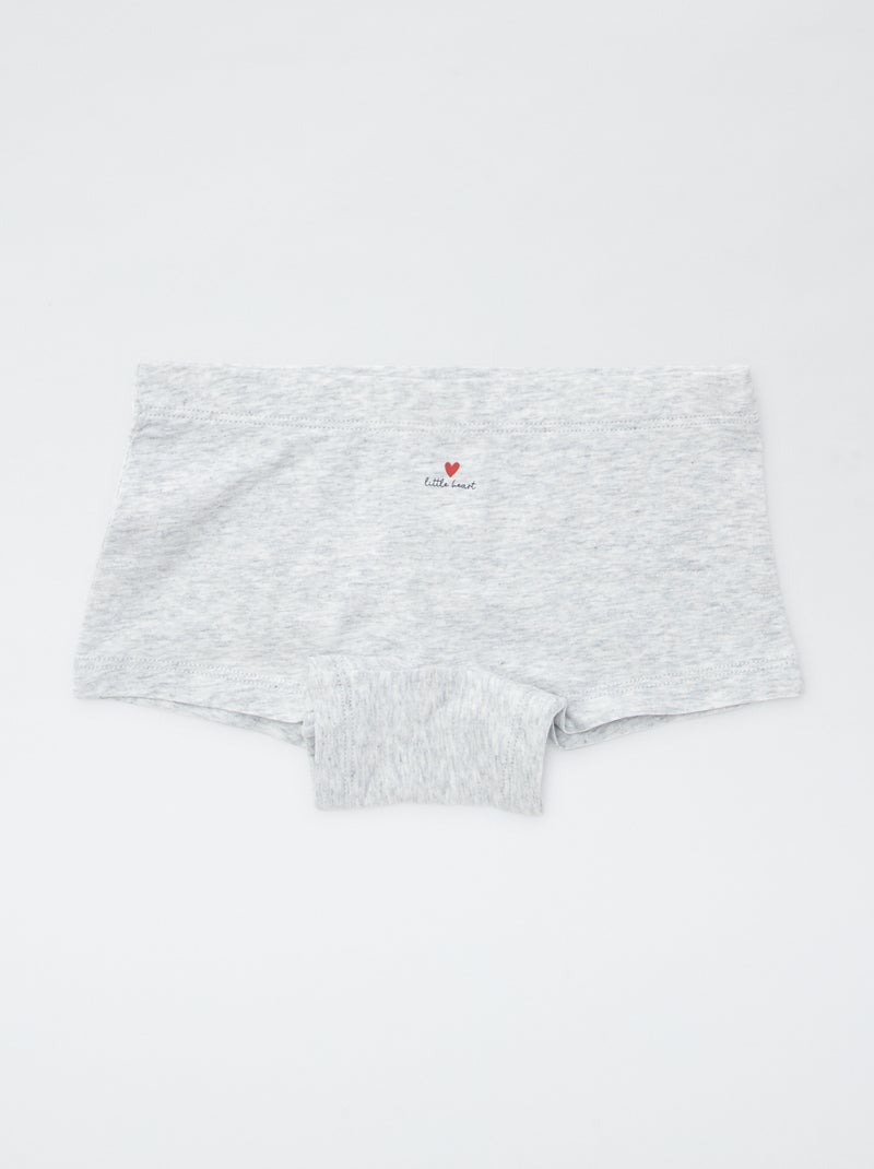 Lot de 4 shorties imprimé Rose/vert/blanc/gris - Kiabi