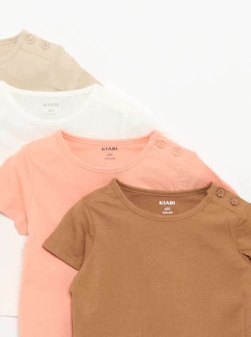 Lot de 4 T-shirts unis - Kiabi