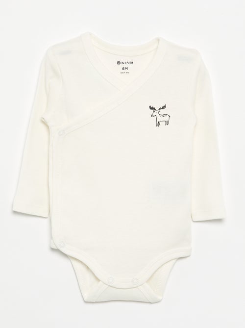 Lot de 5 bodies imprimés en coton - Kiabi