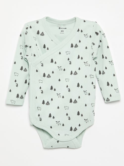 Lot de 5 bodies imprimés en coton - Kiabi