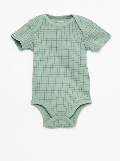 Lot de 5 bodies manches courtes en coton - Kiabi