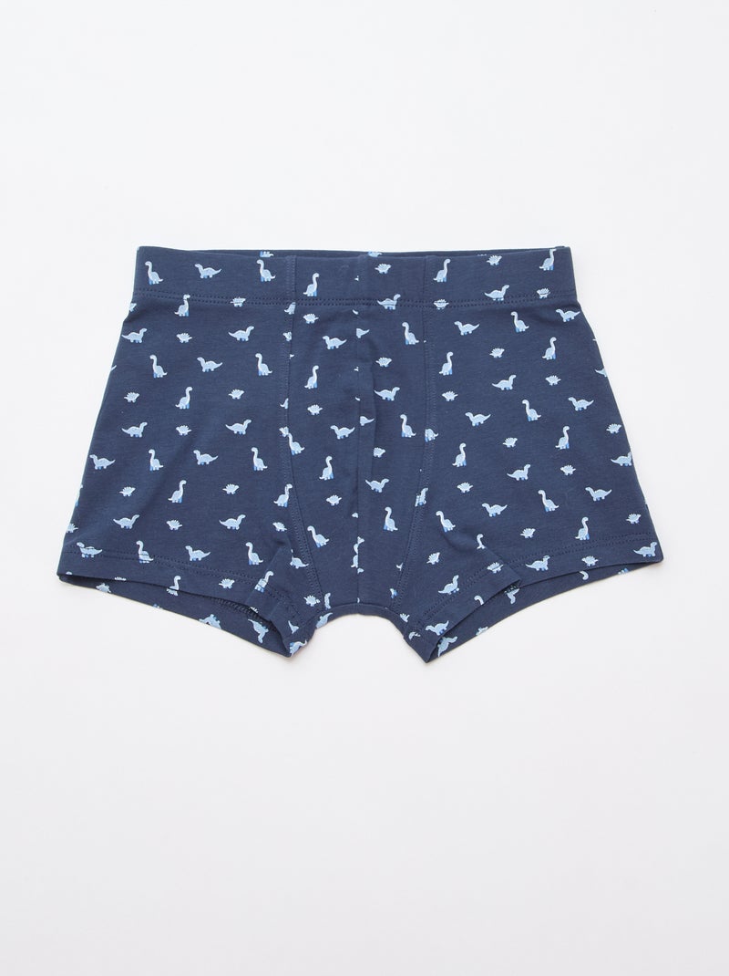 Lot de 5 boxers fantaisies Bleu - Kiabi