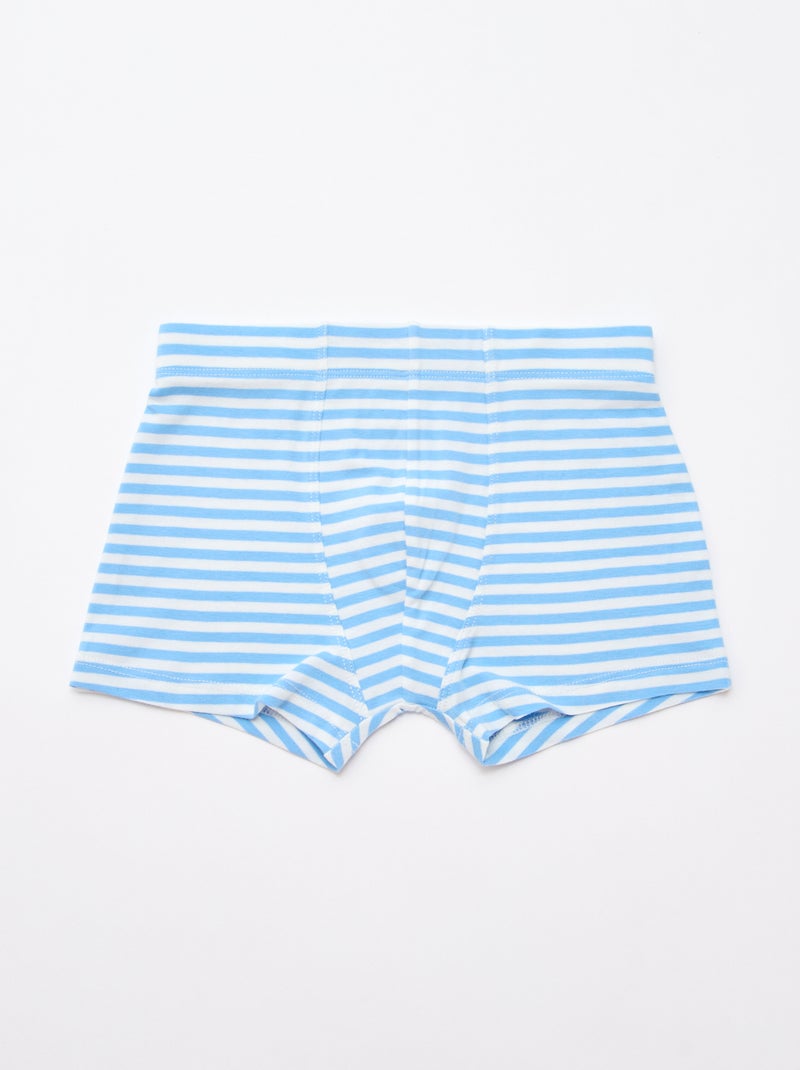Lot de 5 boxers fantaisies Bleu - Kiabi
