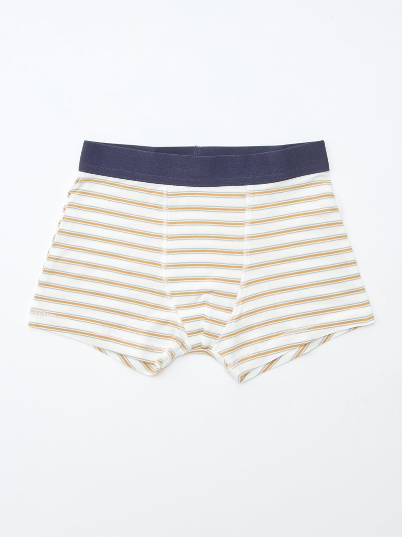 Lot de 5 boxers unis ou imprimés Orange - Kiabi