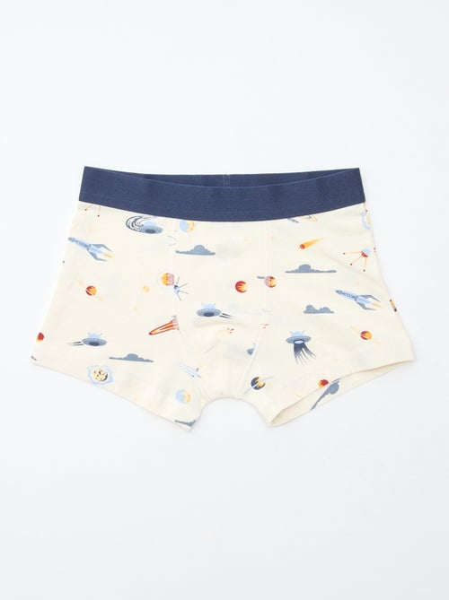 Lot de 5 boxers unis unis et imprimés - Kiabi