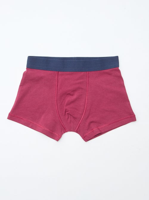 Lot de 5 boxers unis unis et imprimés - Kiabi