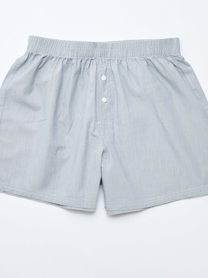 Lot de 5 caleçons en coton Gris - Kiabi