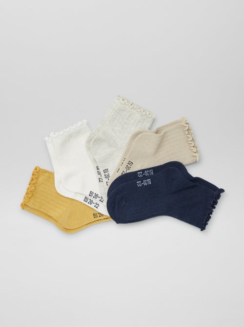 Lot de 5 chaussettes à volants - Kiabi