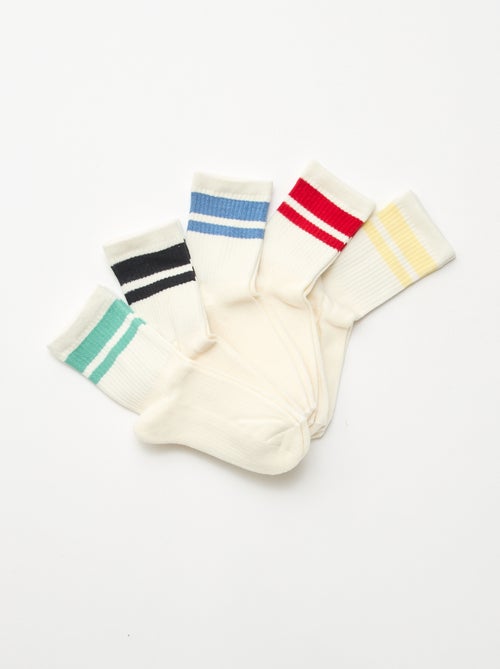 Lot de 5 chaussettes en coton - Kiabi