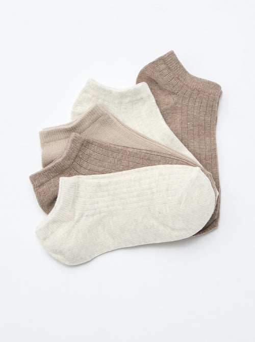Lot de 5 chaussettes invisibles - Kiabi