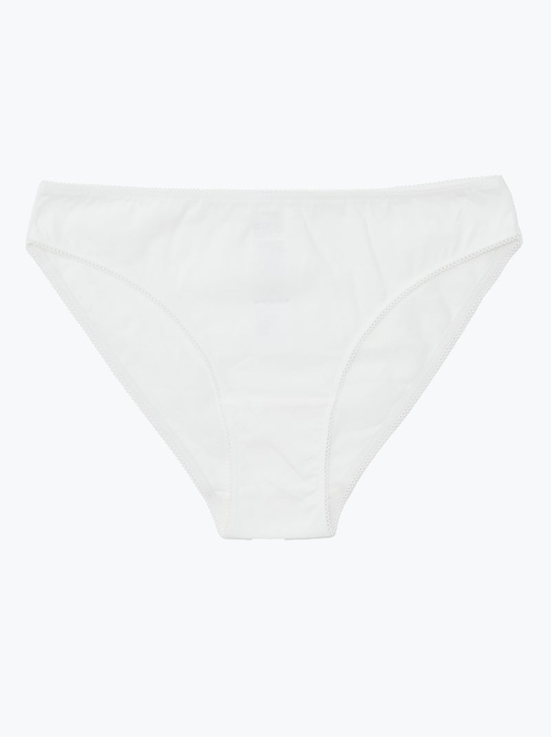 Lot de 5 culottes - unies et imprimées Blanc - Kiabi