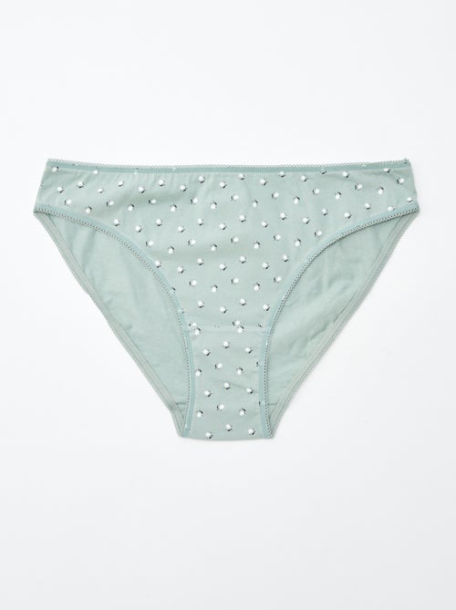 Lot de 5 culottes - unies et imprimées - Kiabi