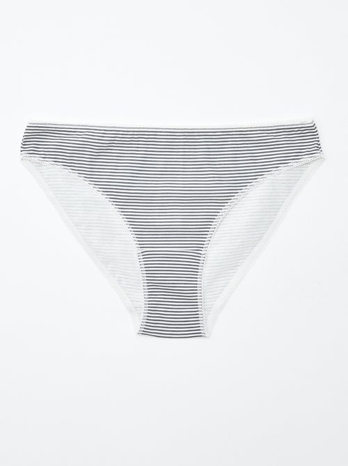 Lot de 5 culottes - unies et imprimées - Kiabi