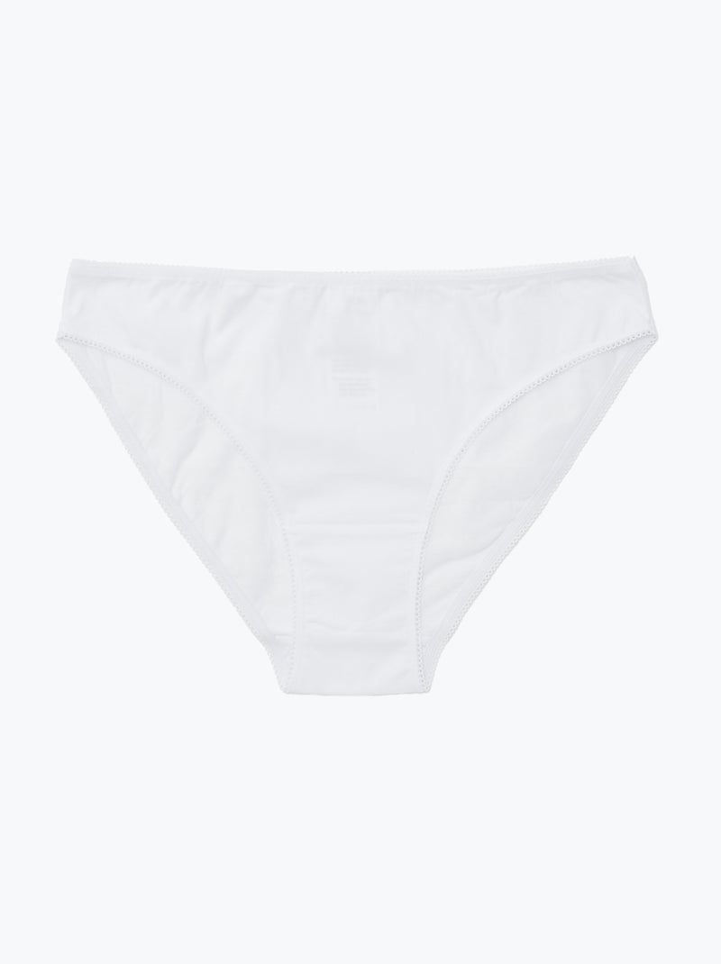 Lot de 5 culottes - unies et imprimées Blanc/noir - Kiabi