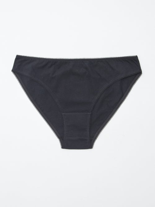 Lot de 5 culottes - unies et imprimées - Kiabi