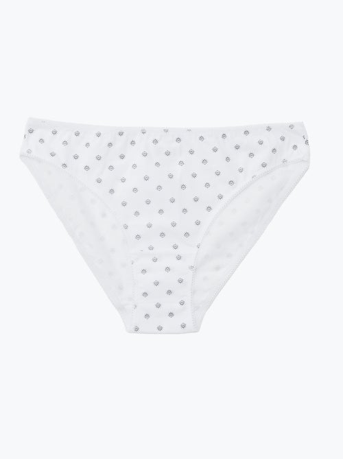 Lot de 5 culottes - unies et imprimées - Kiabi