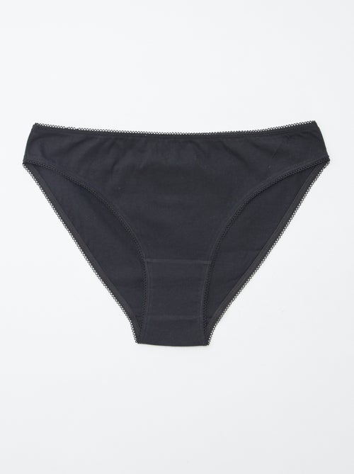 Lot de 5 culottes - unies et imprimées - Kiabi