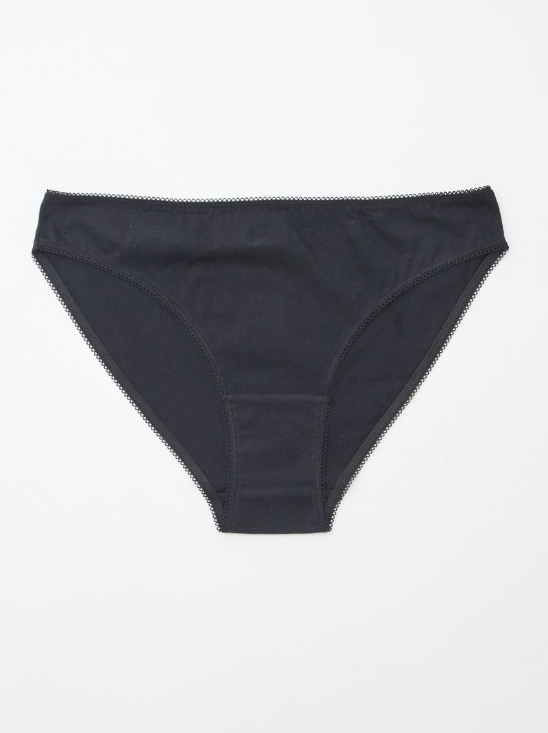 Lot de 5 culottes - unies et imprimées Marron - Kiabi