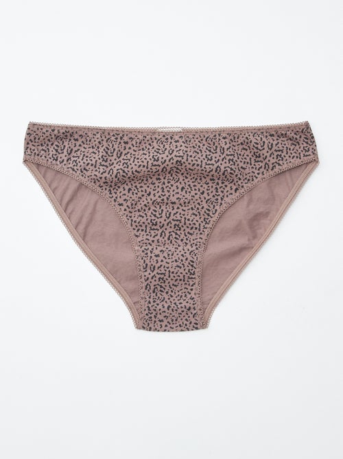 Lot de 5 culottes - unies et imprimées - Kiabi