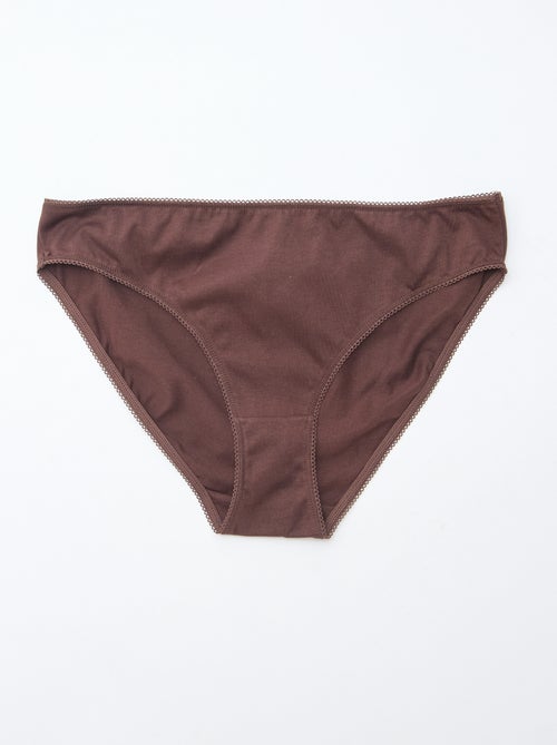 Lot de 5 culottes coton uni - Kiabi