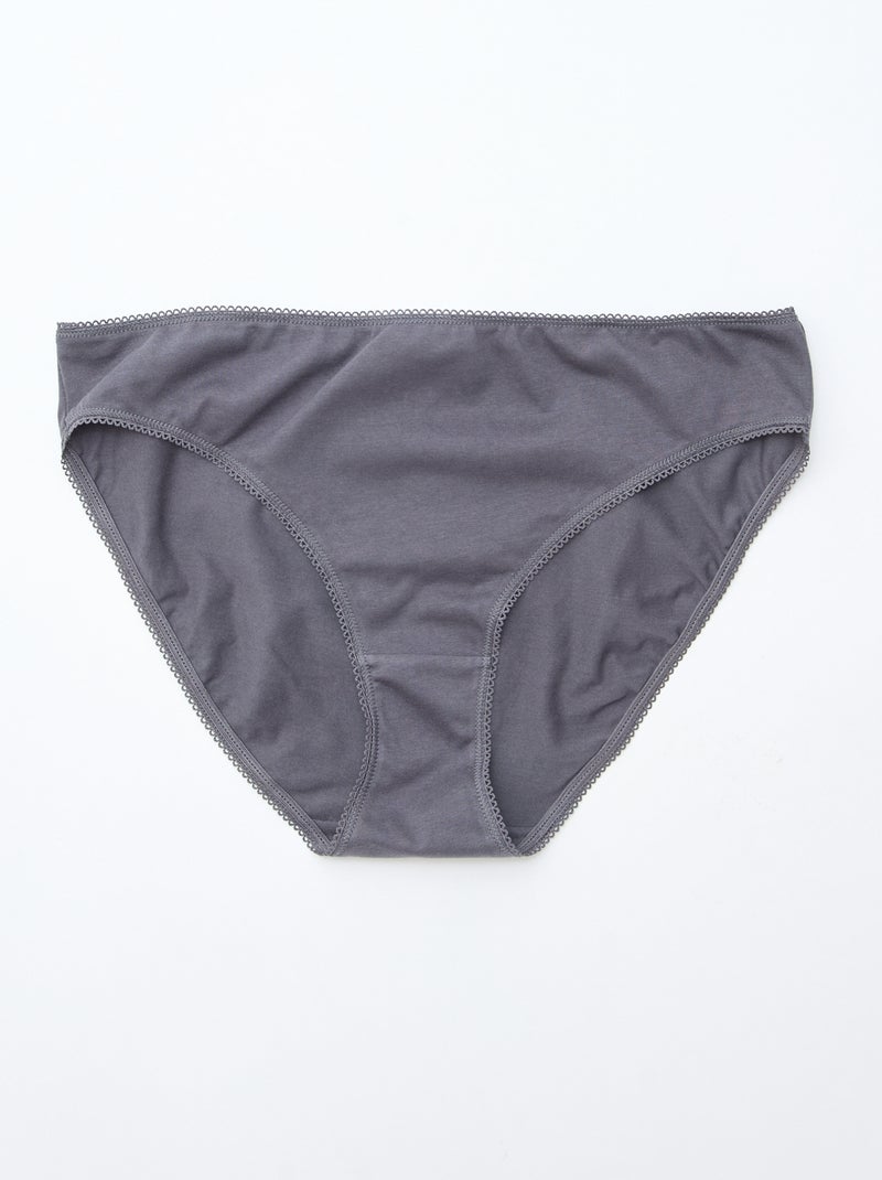 Lot de 5 culottes coton uni Rose - Kiabi