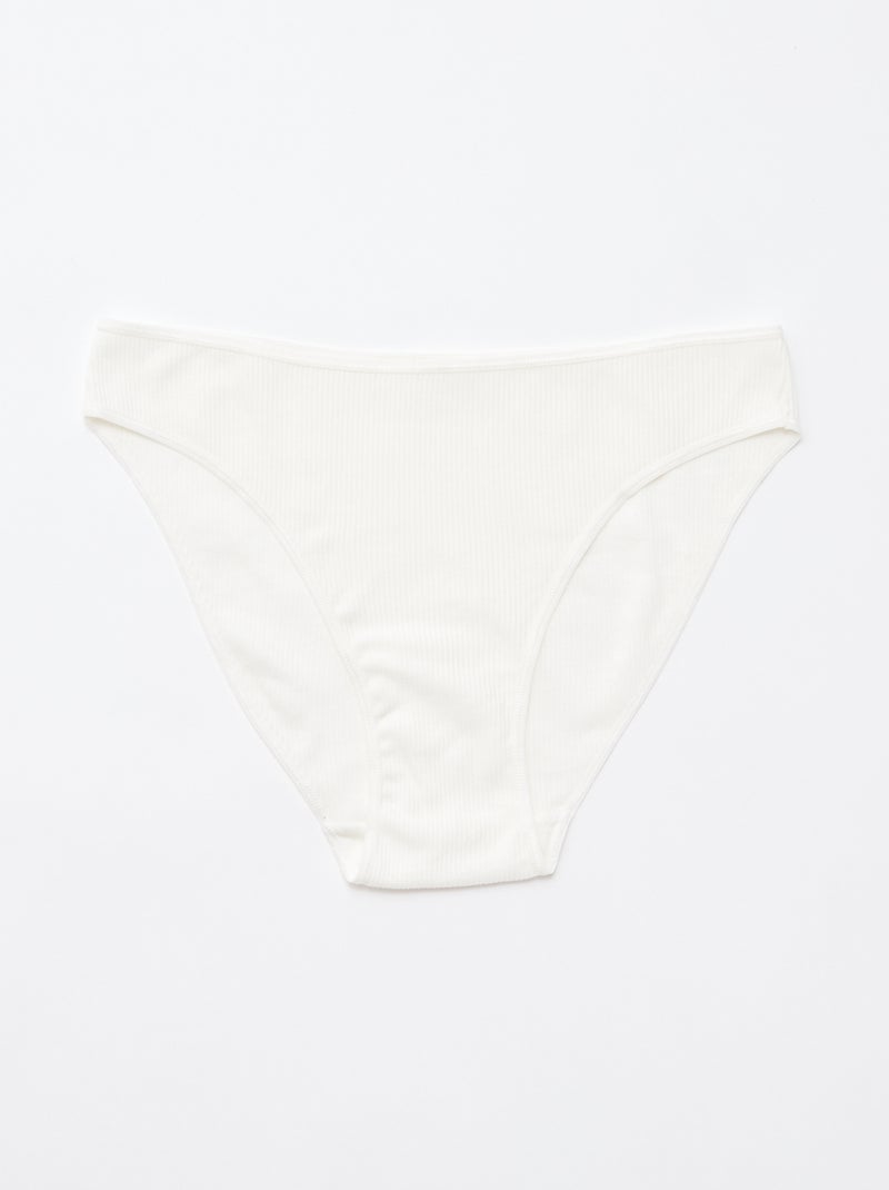 Lot de 5 culottes en maille côtelée Gris - Kiabi