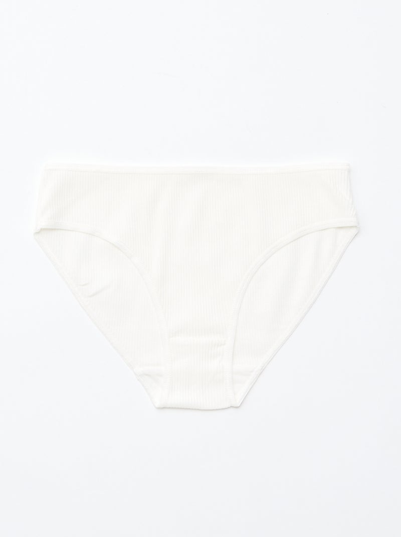 Lot de 5 culottes en maille côtelée Gris - Kiabi