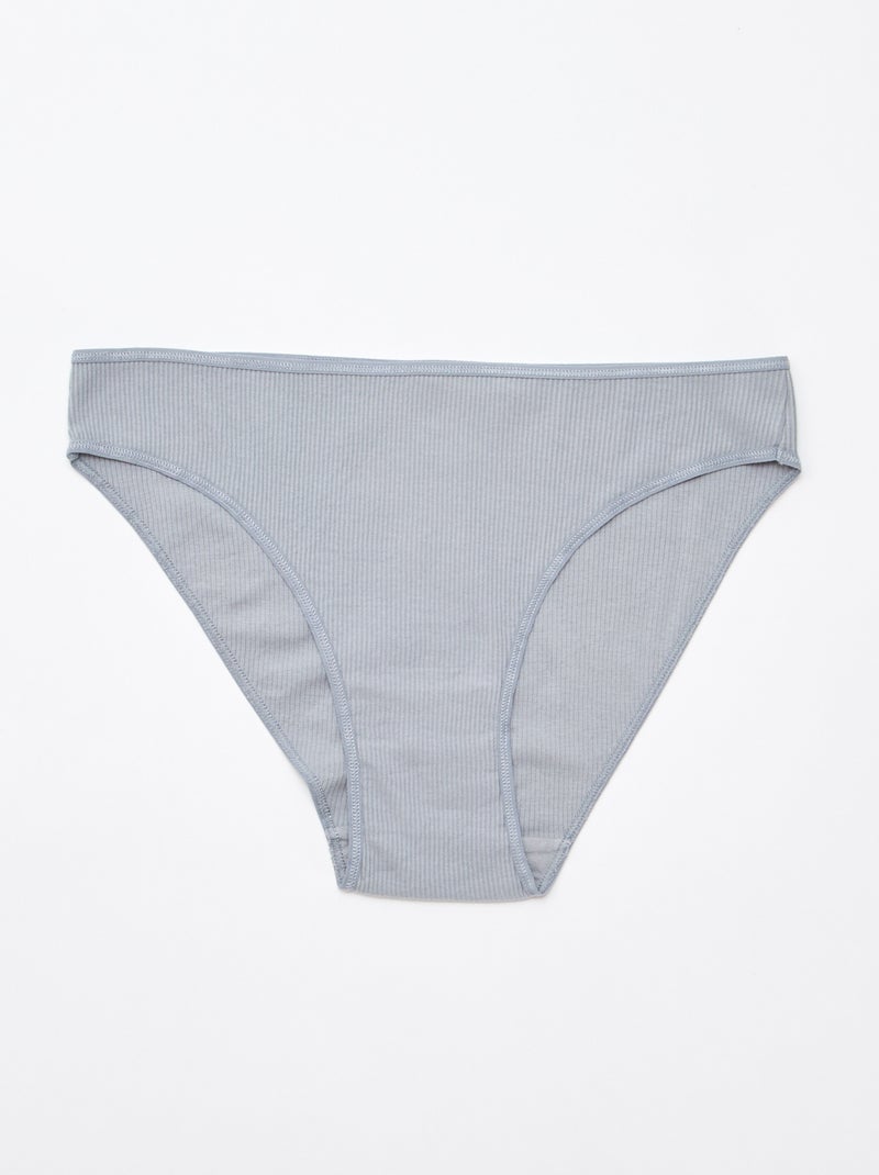 Lot de 5 culottes en maille côtelée Rose - Kiabi